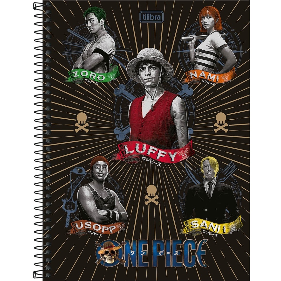 CADERNO 10 MATÉRIAS ONE PIECE NETFLIX 160FLS TILIBRA