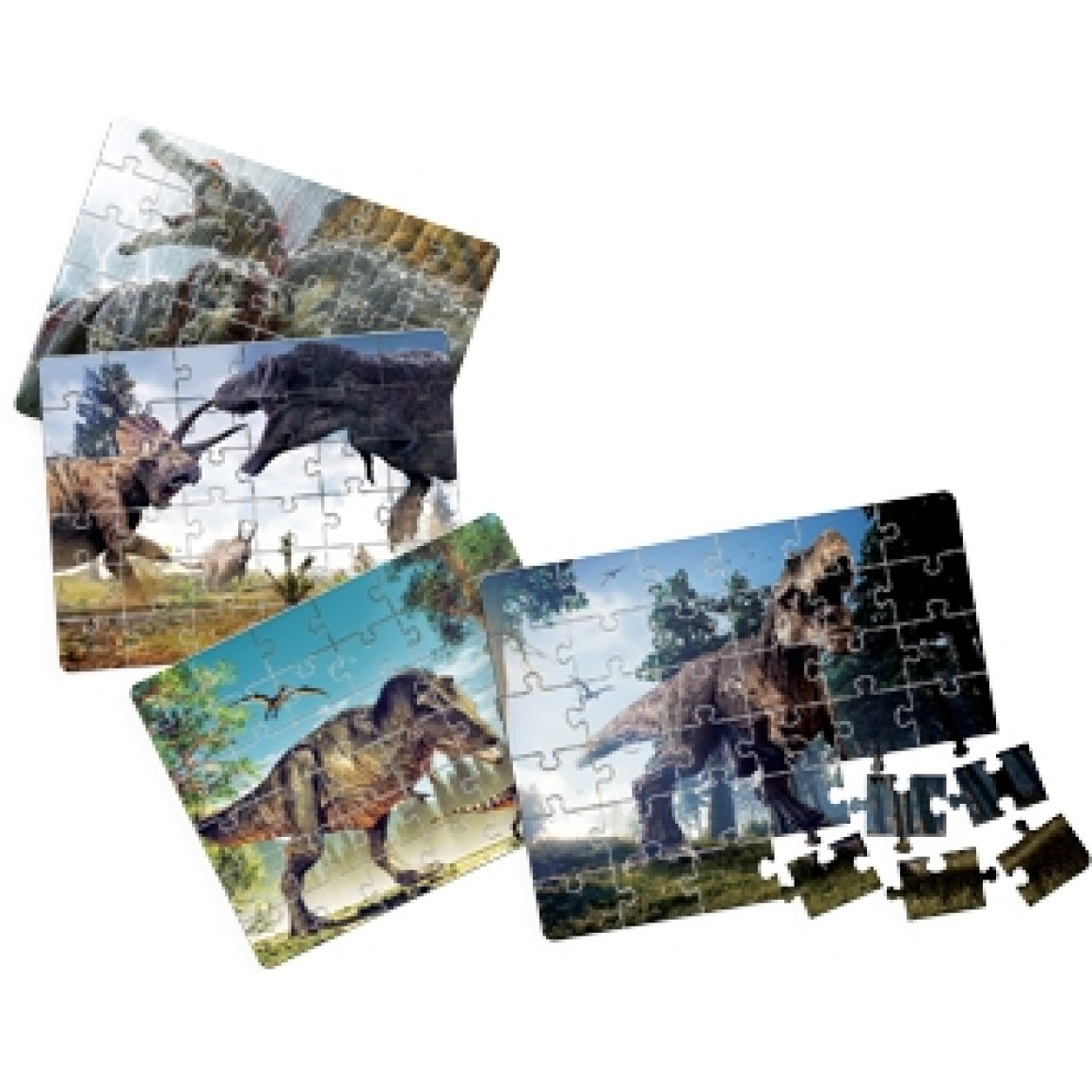 Quebra Cabeça Puzzle Dinossauros 4 Em 1 Toia - 12150